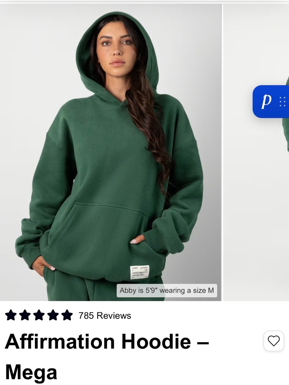 Affirmation Hoodie in Mega Forest Green